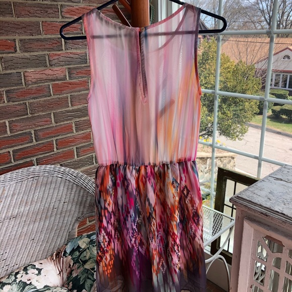 Zara Watercolor & Ikat Light & Flowy Sundress Size Small - Picture 11 of 12